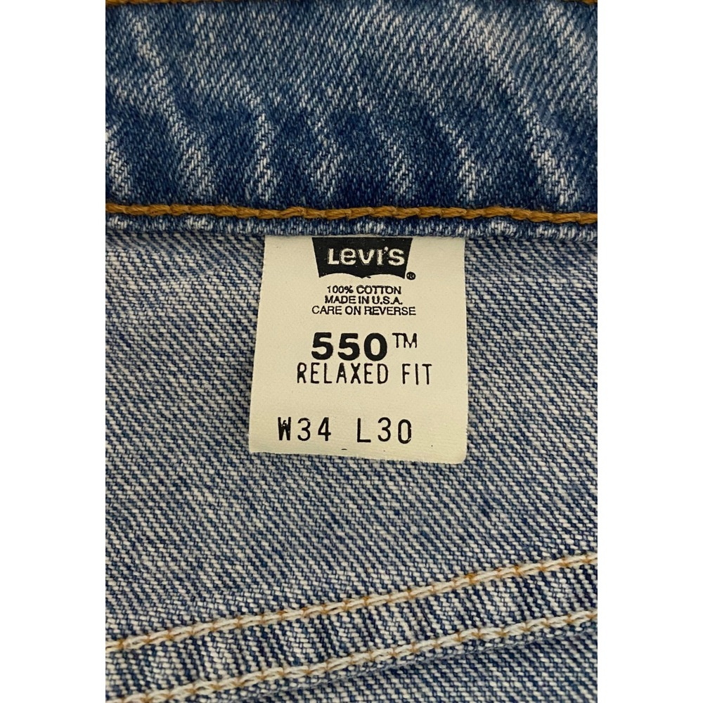 Vintage USA Levis‎ 550 Relaxed Fit Jeans Mens 33×30 Classic Blue Denim Casual - Picture 3 of 8